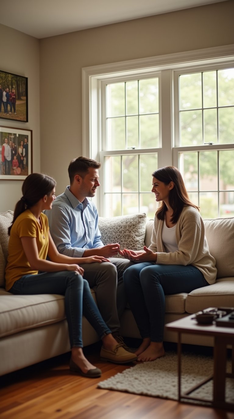 A Klassen Window & Door visit, a handshake with a homeowner on the front porch.